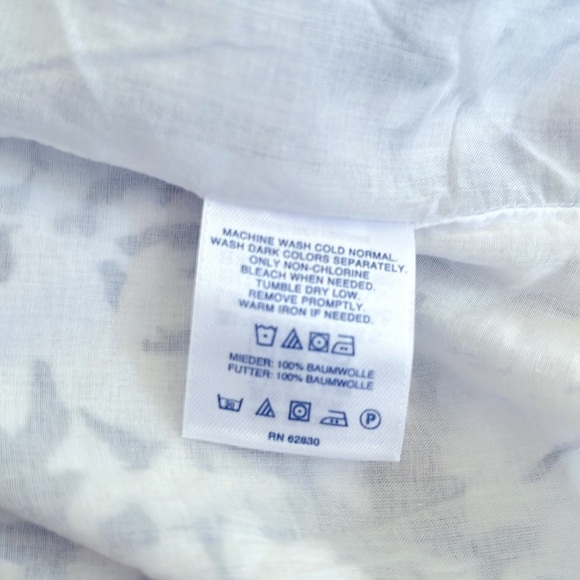 LAND’S END Elegant navy blue and White Floral Dress - Picture 4 of 8